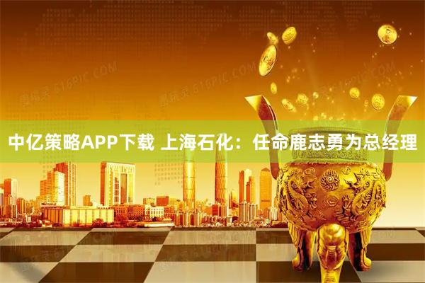 中亿策略APP下载 上海石化：任命鹿志勇为总经理